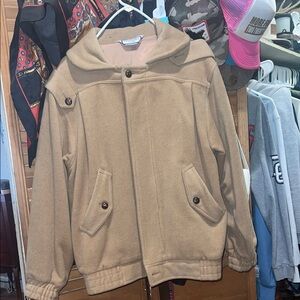 Yves Saint Laurent Tan and Cream Jacket